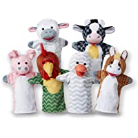 Los mejores  - Melissa &amp- Doug - Marionetas de mano de amigos del establo- juego de 6 (vaca- oveja- caballo- pato- gallina y cerdo)